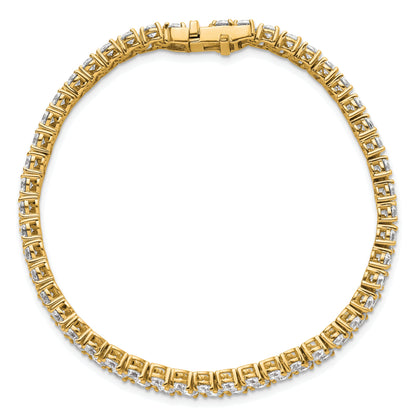14K White Gold 14Ky Certified 10.5Ct Lab Grown Vs Def Dia Tennis Bracelet