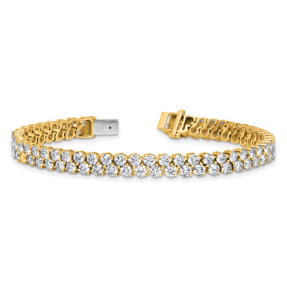 14K White Gold 14Ky Certified 10.5Ct Lab Grown Vs Def Dia Tennis Bracelet