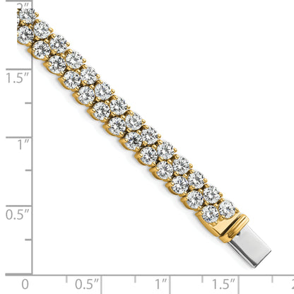 14K White Gold 14Ky Certified 10.5Ct Lab Grown Vs Def Dia Tennis Bracelet