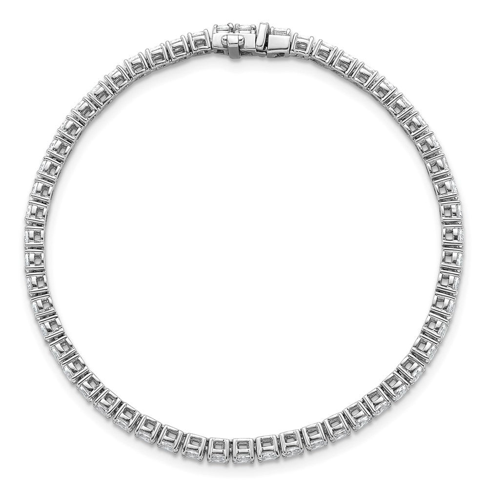 14K White Gold Certified Vs/Si Fgh Lab Grown Oval Diamond Tennis Bracelet
