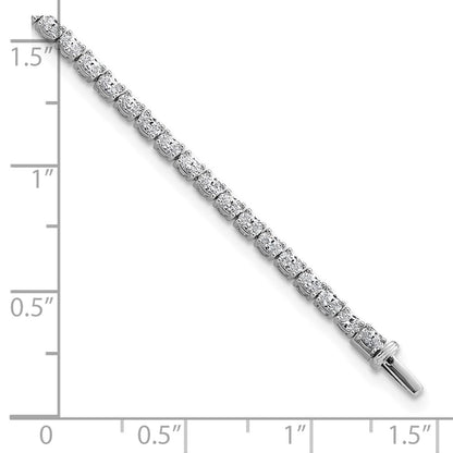 14K White Gold Certified Vs Def Lab Grown Oval Diamond Tennis Bracelet