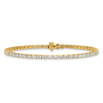 14K Yellow Gold Vs/Si+ G+ Lab Grown Oval Diamond Tennis Bracelet