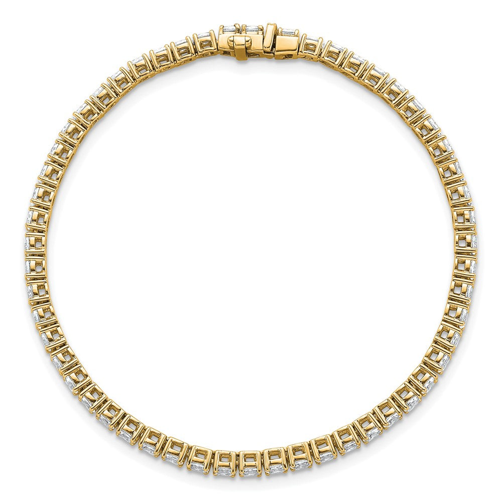 14K Yellow Gold Certified Vs Def Lab Grown Oval Diamond Tennis Bracelet