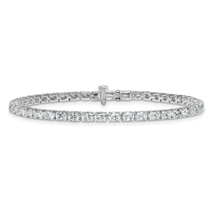 14K White Gold Certified Vs/Si Fgh Lab Grown Oval Diamond Tennis Bracelet