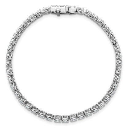 14K White Gold Certified Vs/Si Fgh Lab Grown Oval Diamond Tennis Bracelet