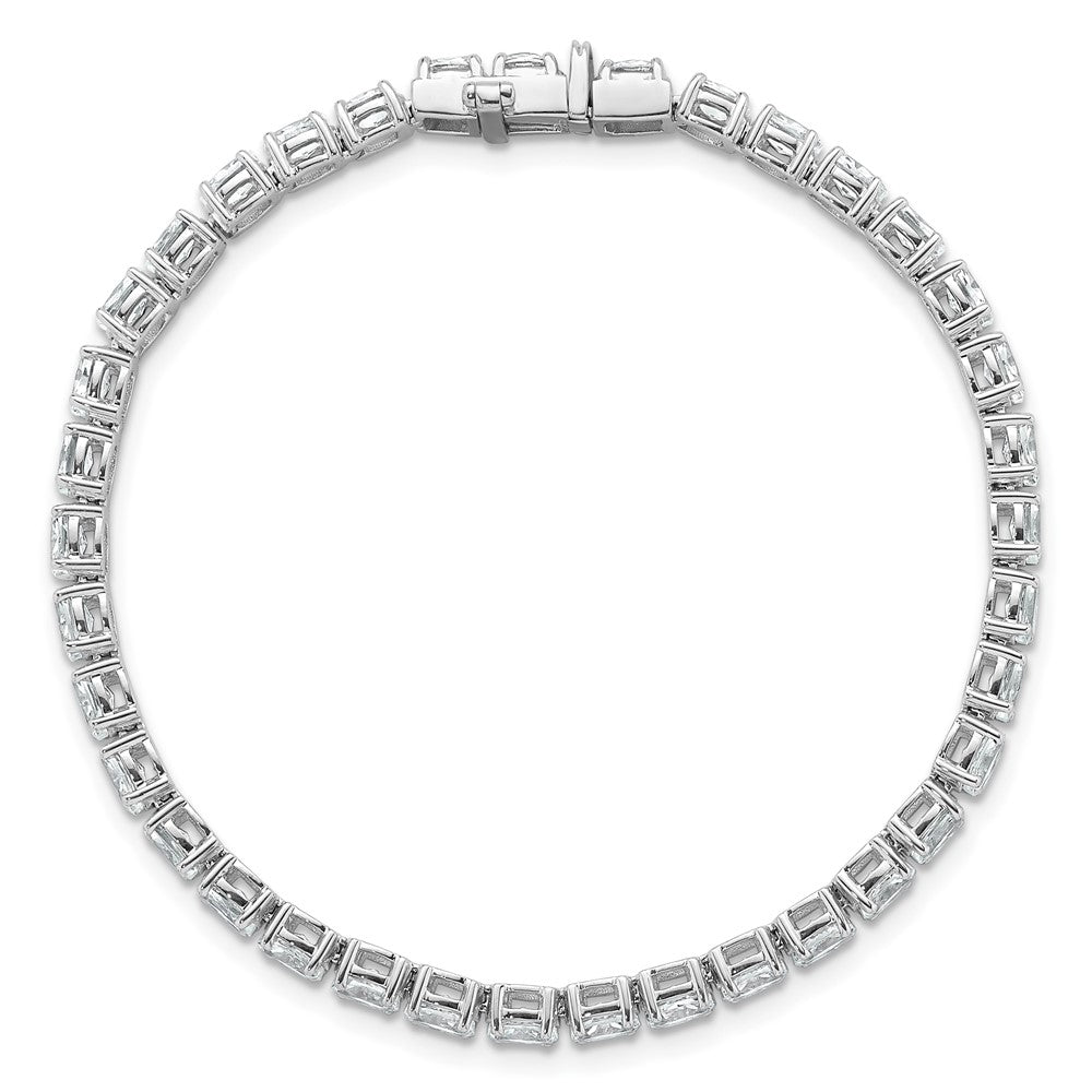 14K White Gold Certified Vs/Si Fgh Lab Grown Oval Diamond Tennis Bracelet