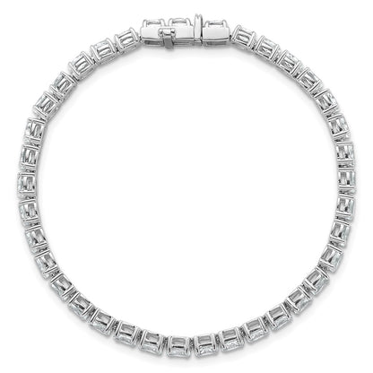 14K White Gold Certified Vs Def Lab Grown Oval Diamond Tennis Bracelet