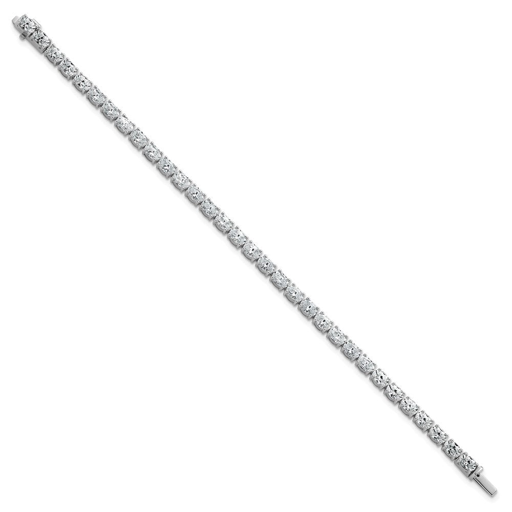 14K White Gold Certified Vs/Si Fgh Lab Grown Oval Diamond Tennis Bracelet