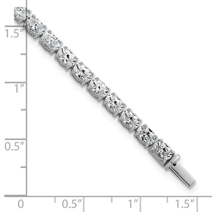 14K White Gold Certified Vs/Si Fgh Lab Grown Oval Diamond Tennis Bracelet