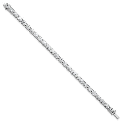 14K White Gold Vs+ F+ Lab Grown Oval Diamond Tennis Bracelet