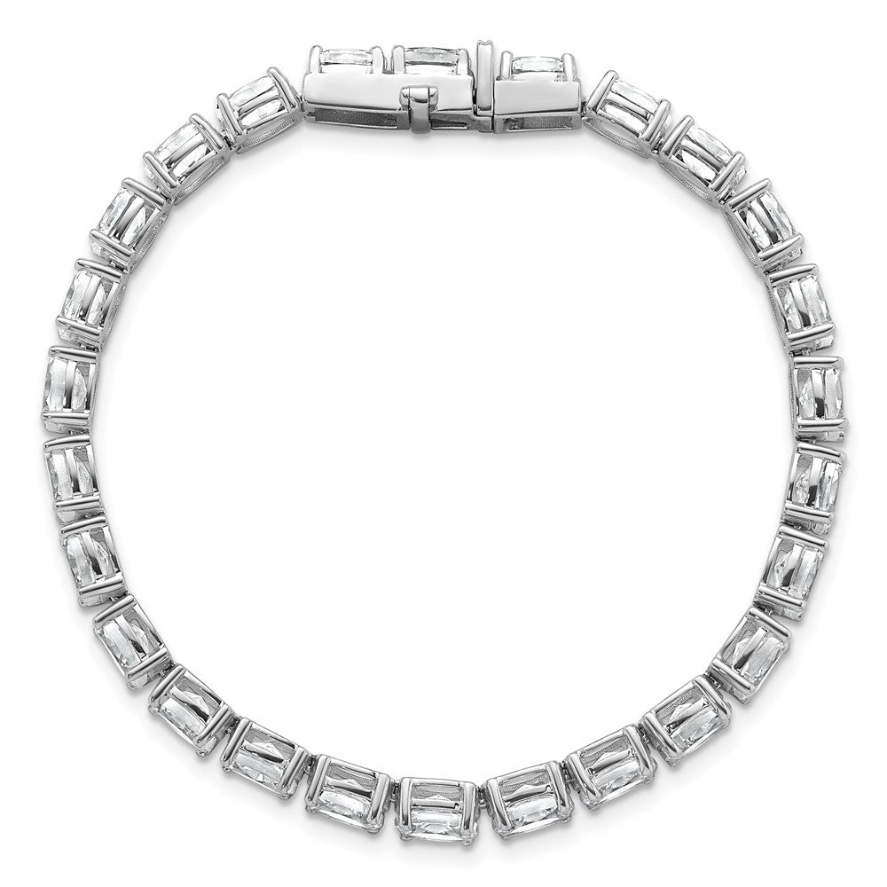 14K White Gold Certified Vs/Si Fgh Lab Grown Oval Diamond Tennis Bracelet