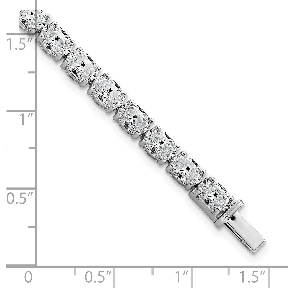 14K White Gold Certified Vs Def Lab Grown Oval Diamond Tennis Bracelet