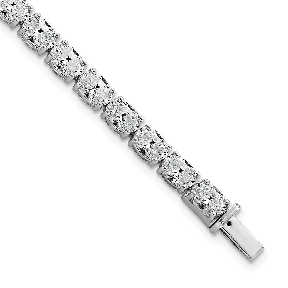 14K White Gold Vs+ F+ Lab Grown Oval Diamond Tennis Bracelet