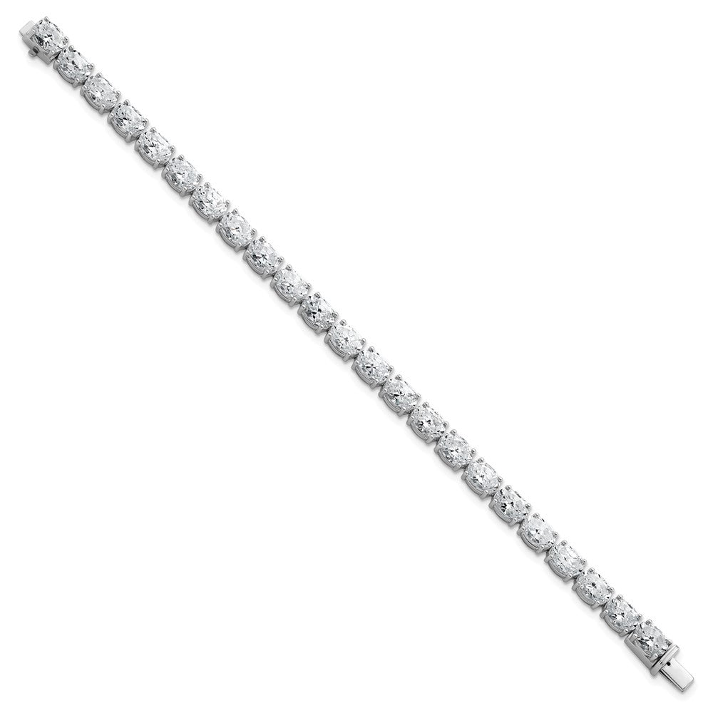14K White Gold Vs+ F+ Lab Grown Oval Diamond Tennis Bracelet