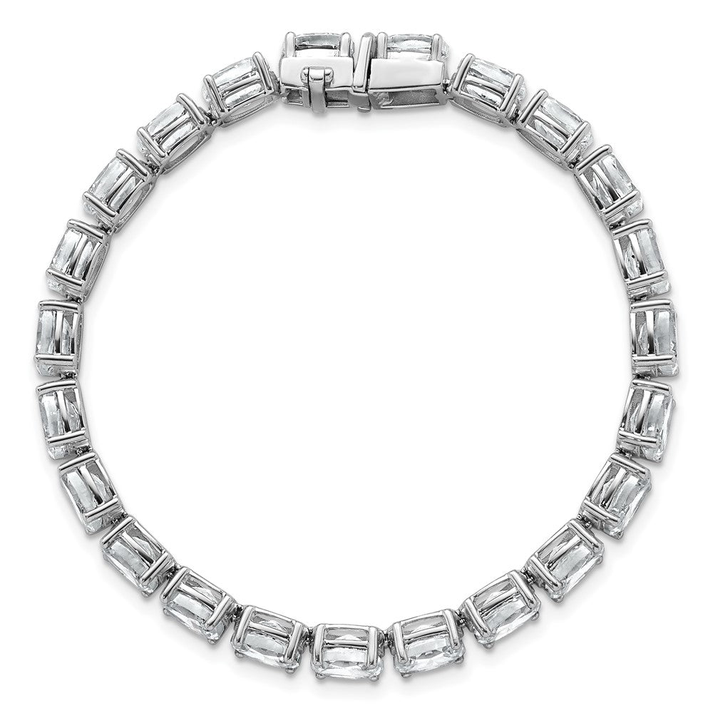 14K White Gold Certified Vs/Si Fgh Lab Grown Oval Diamond Tennis Bracelet