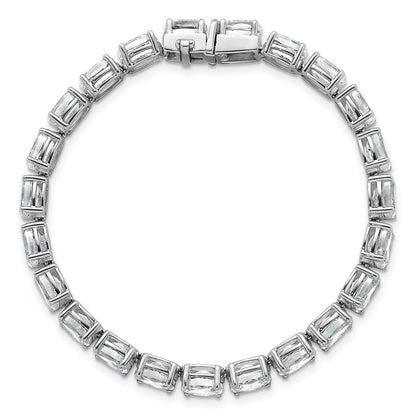 14K White Gold Certified Vs/Si Fgh Lab Grown Oval Diamond Tennis Bracelet