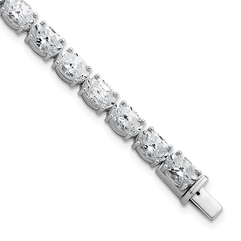 14K White Gold Certified Vs/Si Fgh Lab Grown Oval Diamond Tennis Bracelet