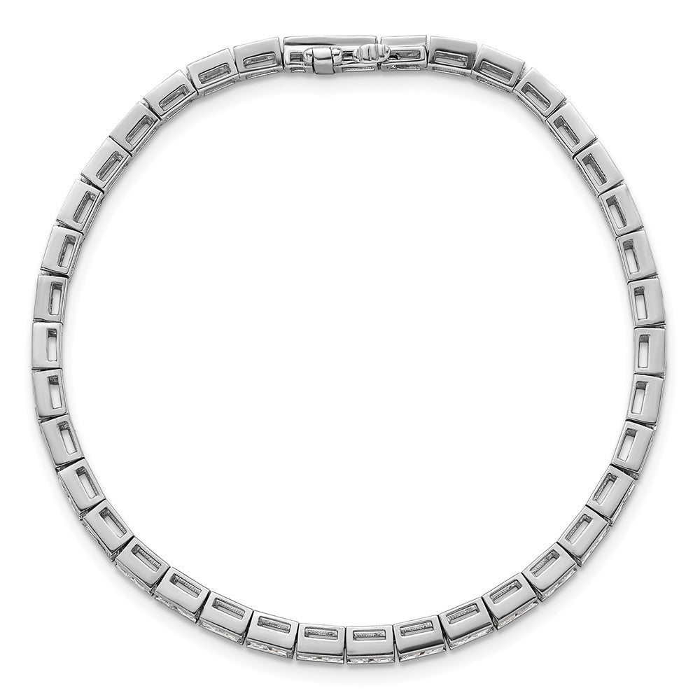 14K White Gold Lab Grown Diamond Vs+ F+ Princess Tennis Bracelet