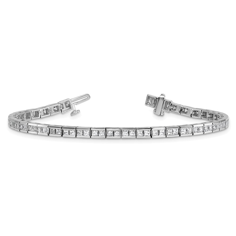 14K White Gold Certified Lab Grown Diamond Vs Def Princess Tennis Bracelet