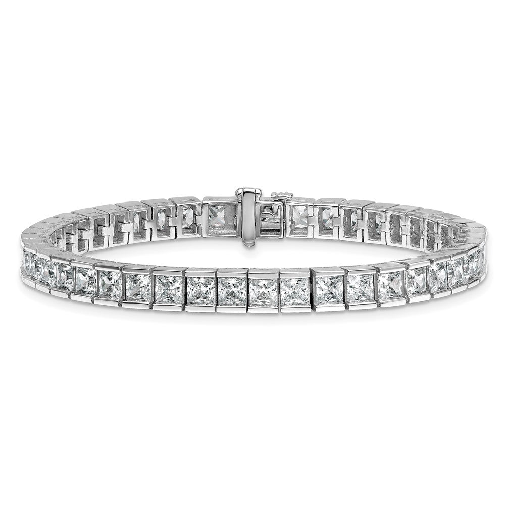 14K White Gold Certified Lab Grown Diamond Vs/Si Fgh Princess Tennis Bracel