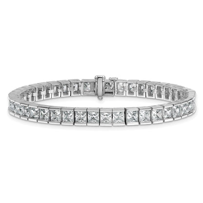 14K White Gold Certified Lab Grown Diamond Vs/Si Fgh Princess Tennis Bracel