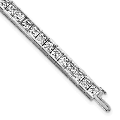 14K White Gold Certified Lab Grown Diamond Vs Def Princess Tennis Bracelet