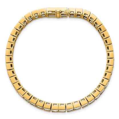 14K Yellow Gold Certified Lab Grown Diamond Vs Def Princess Tennis Bracelet