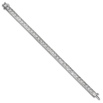 14K White Gold Lab Grown Diamond Vs+ F+ Princess Tennis Bracelet