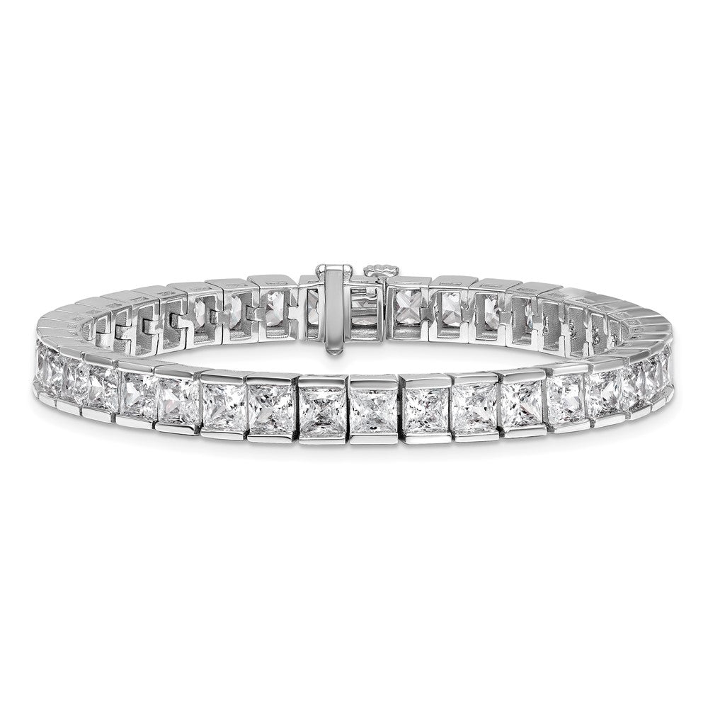 14K White Gold Certified Lab Grown Diamond Vs/Si Fgh Princess Tennis Bracel