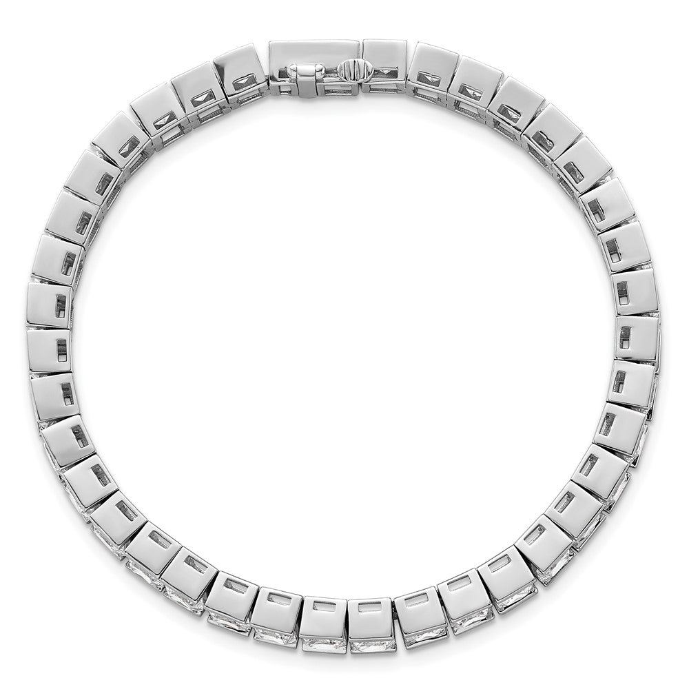 14K White Gold Certified Lab Grown Diamond Vs/Si Fgh Princess Tennis Bracel