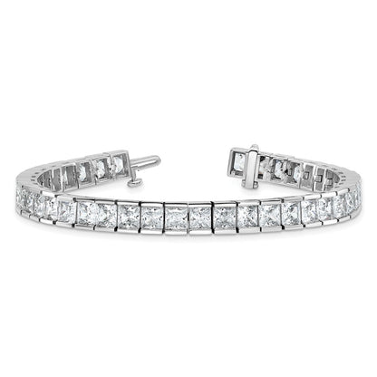 14K White Gold Certified Lab Grown Diamond Vs/Si Fgh Princess Tennis Bracel