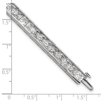 14K White Gold Certified Lab Grown Diamond Vs/Si Fgh Princess Tennis Bracel