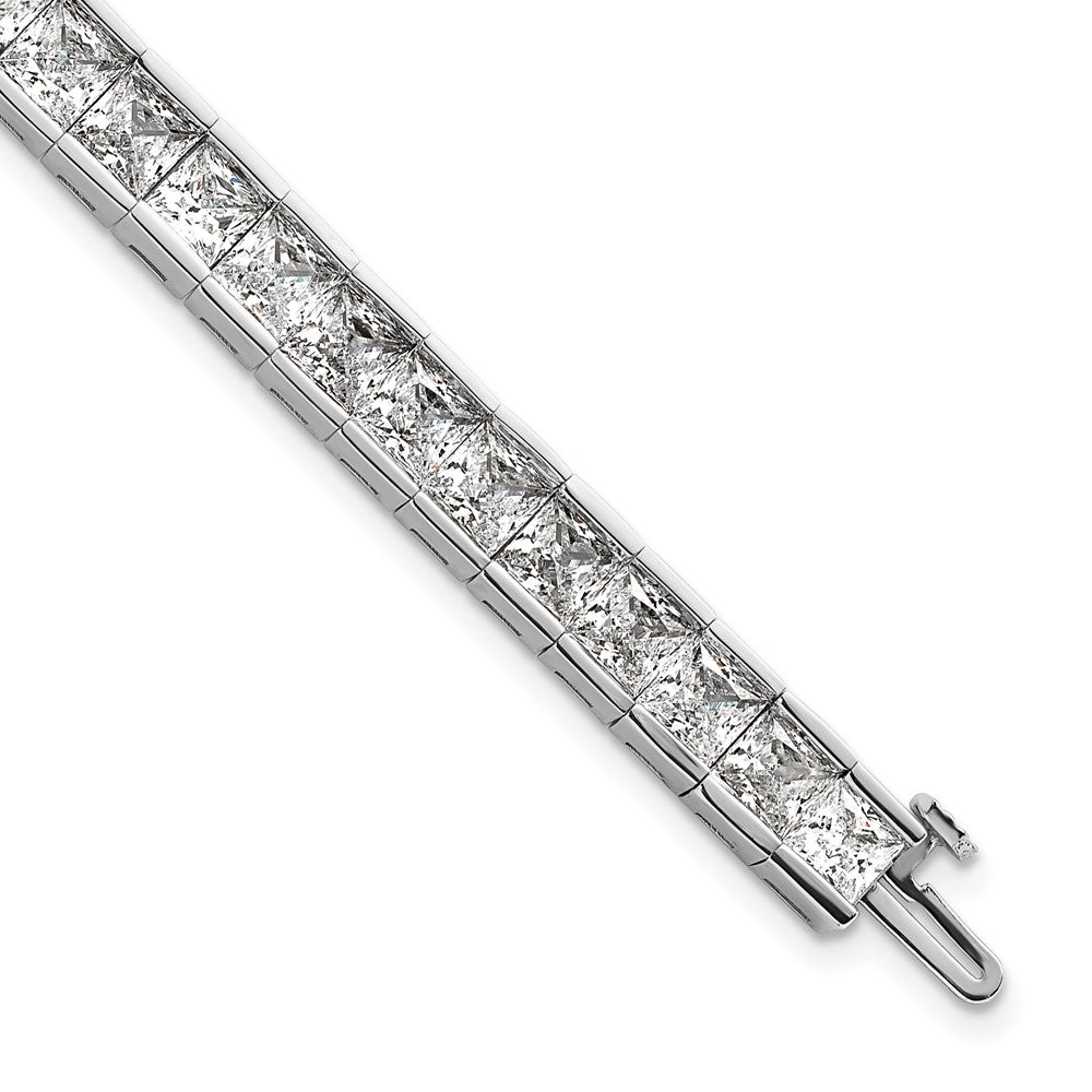 14K White Gold Lab Grown Diamond Vs/Si+ G+ Princess Tennis Bracelet