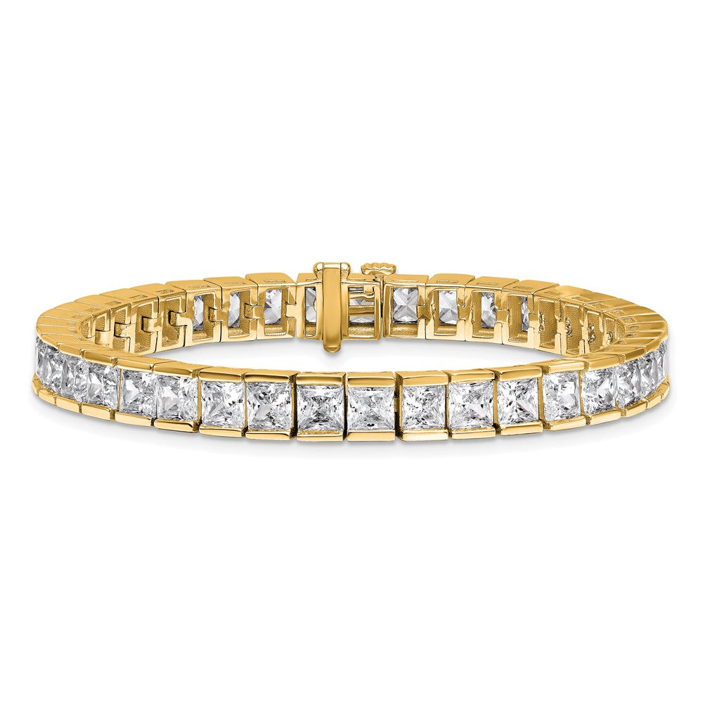 14K Yellow Gold Certified Lab Grown Diamond Vs Def Princess Tennis Bracelet