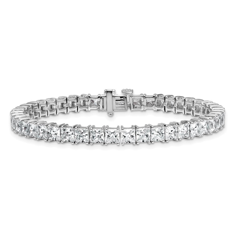 14K White Gold Certified Vs Def Lab Grown Princess Diamond Tennis Bracelet