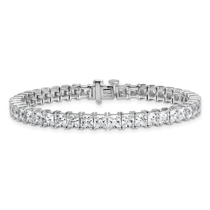 14K White Gold Certified Vs/Si Fgh Lab Grown Princess Diamond Tennis Bracel