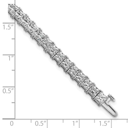 14K White Gold Certified Vs/Si Fgh Lab Grown Princess Diamond Tennis Bracel