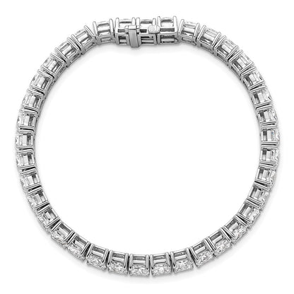 14K White Gold Vs/Si+ G+ Lab Grown Princess Diamond Tennis Bracelet