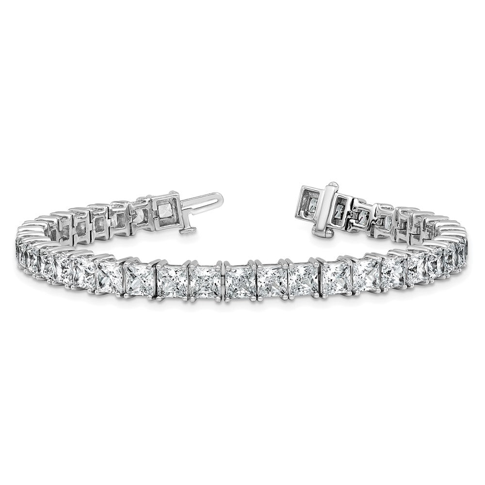 14K White Gold Certified Vs/Si Fgh Lab Grown Princess Diamond Tennis Bracel