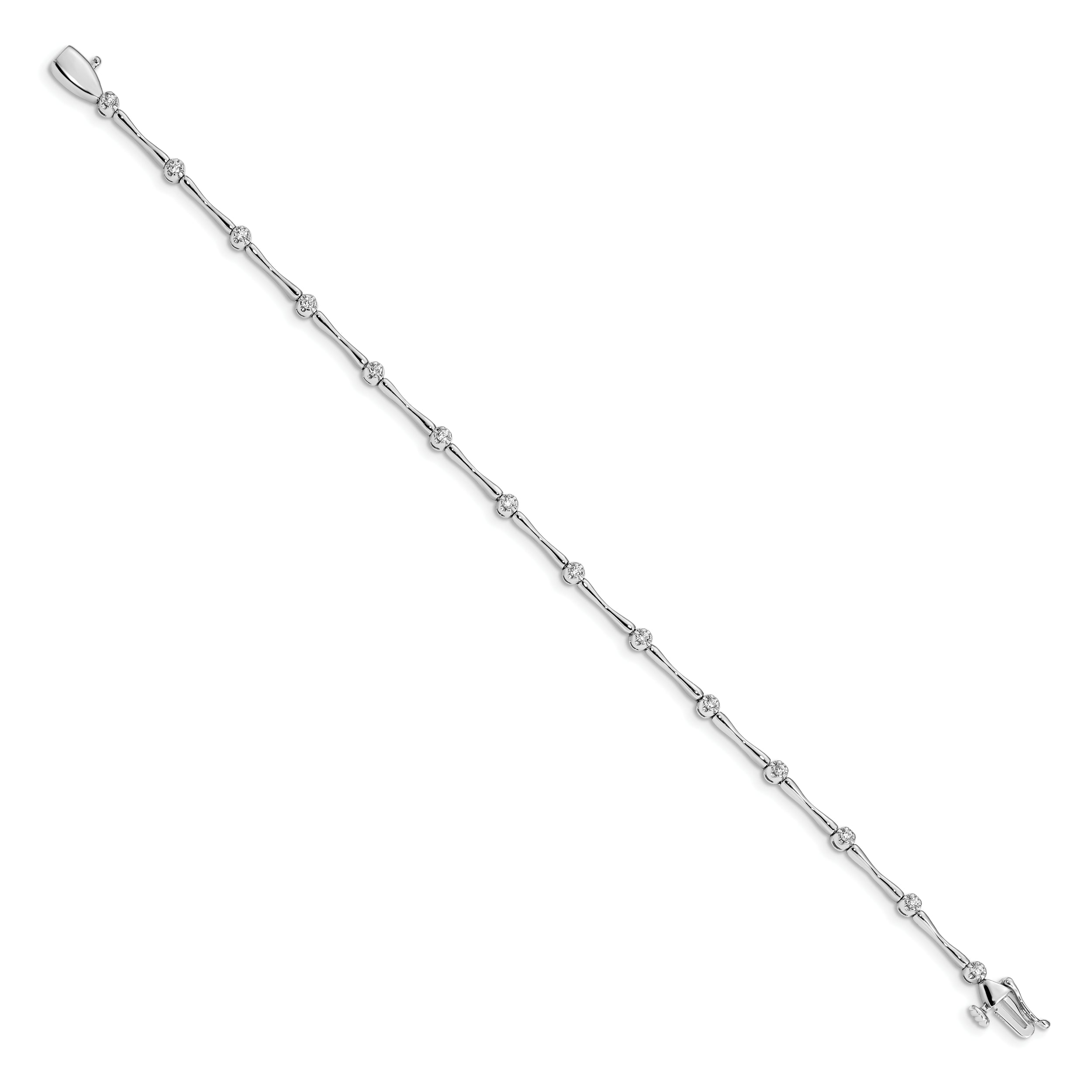 10K White Gold Diamond Bracelet