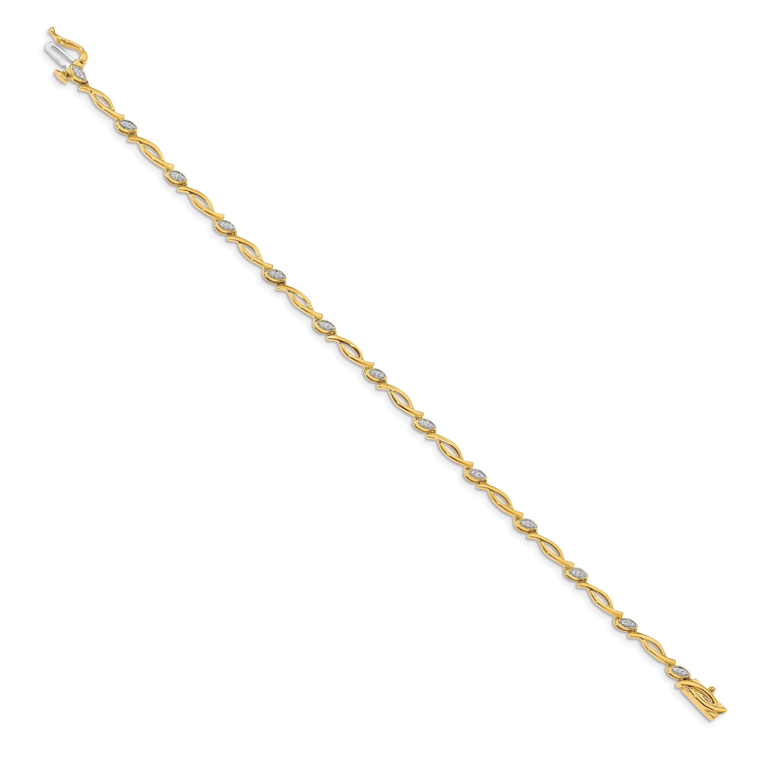 10K Yellow Gold Diamond Bracelet
