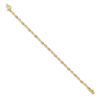 10K Yellow Gold Diamond Bracelet