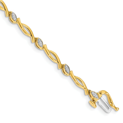 10K Yellow Gold Diamond Bracelet