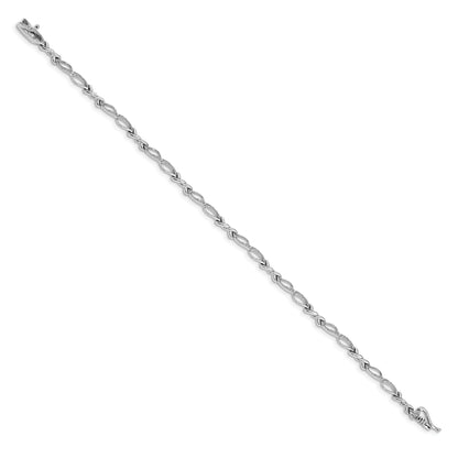 10K White Gold Diamond Bracelet