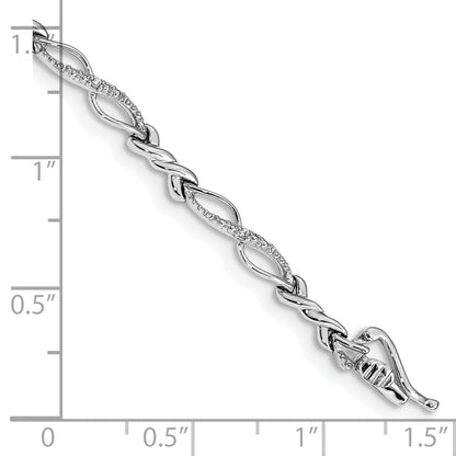 10K White Gold Diamond Bracelet