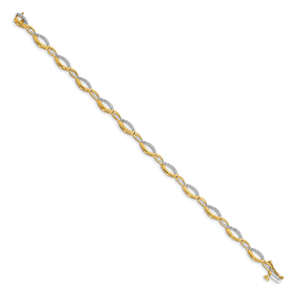 10K Yellow Gold Diamond Bracelet