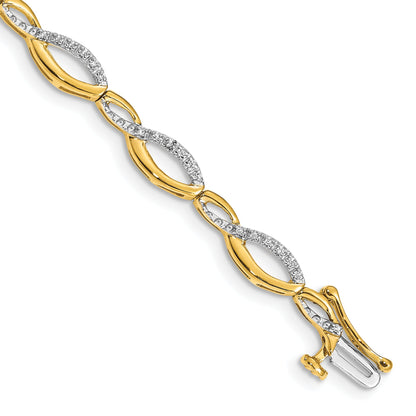 10K Yellow Gold Diamond Bracelet
