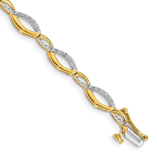 10K Yellow Gold Diamond Bracelet
