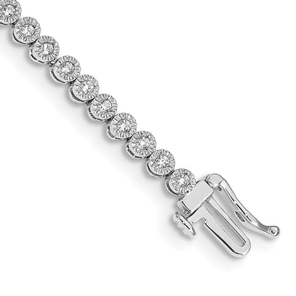 10K White Gold Diamond Tennis Bracelet