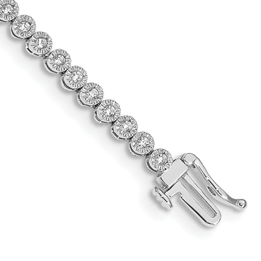 10K White Gold Diamond Tennis Bracelet